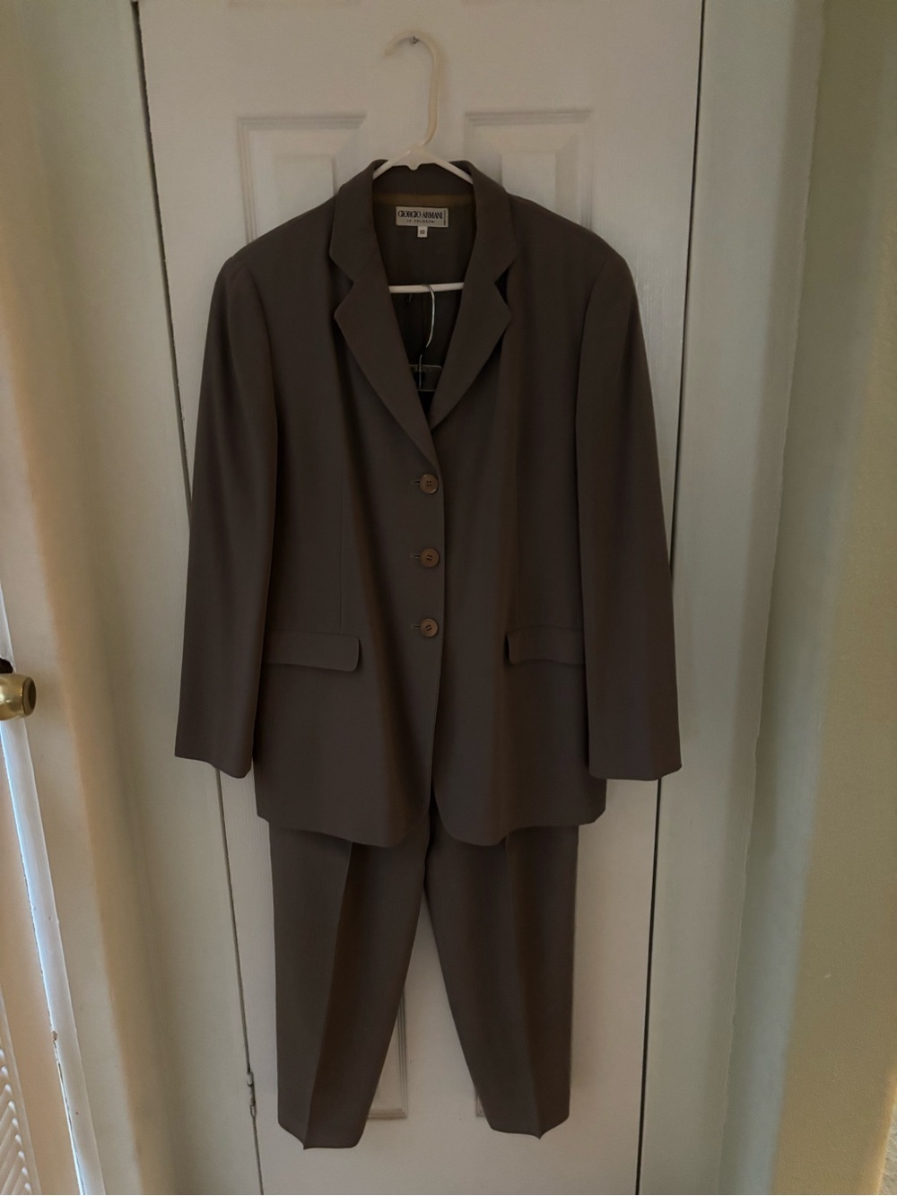 Giorgio Armani Women's Taupe Brown Two-Piece Suit